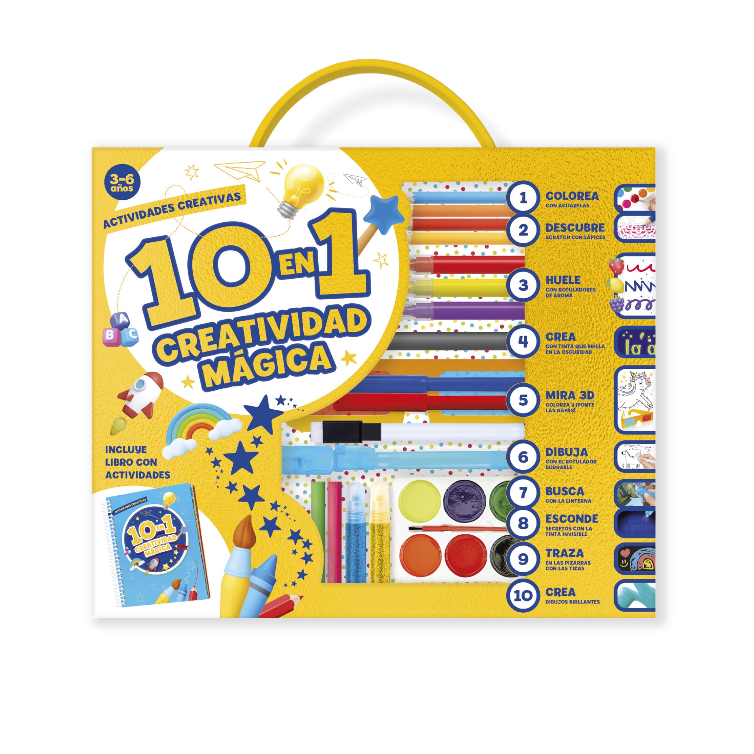 PACK 10 EN 1 CREATIVIDAD MAGICA 3 A 6 AÑOS book