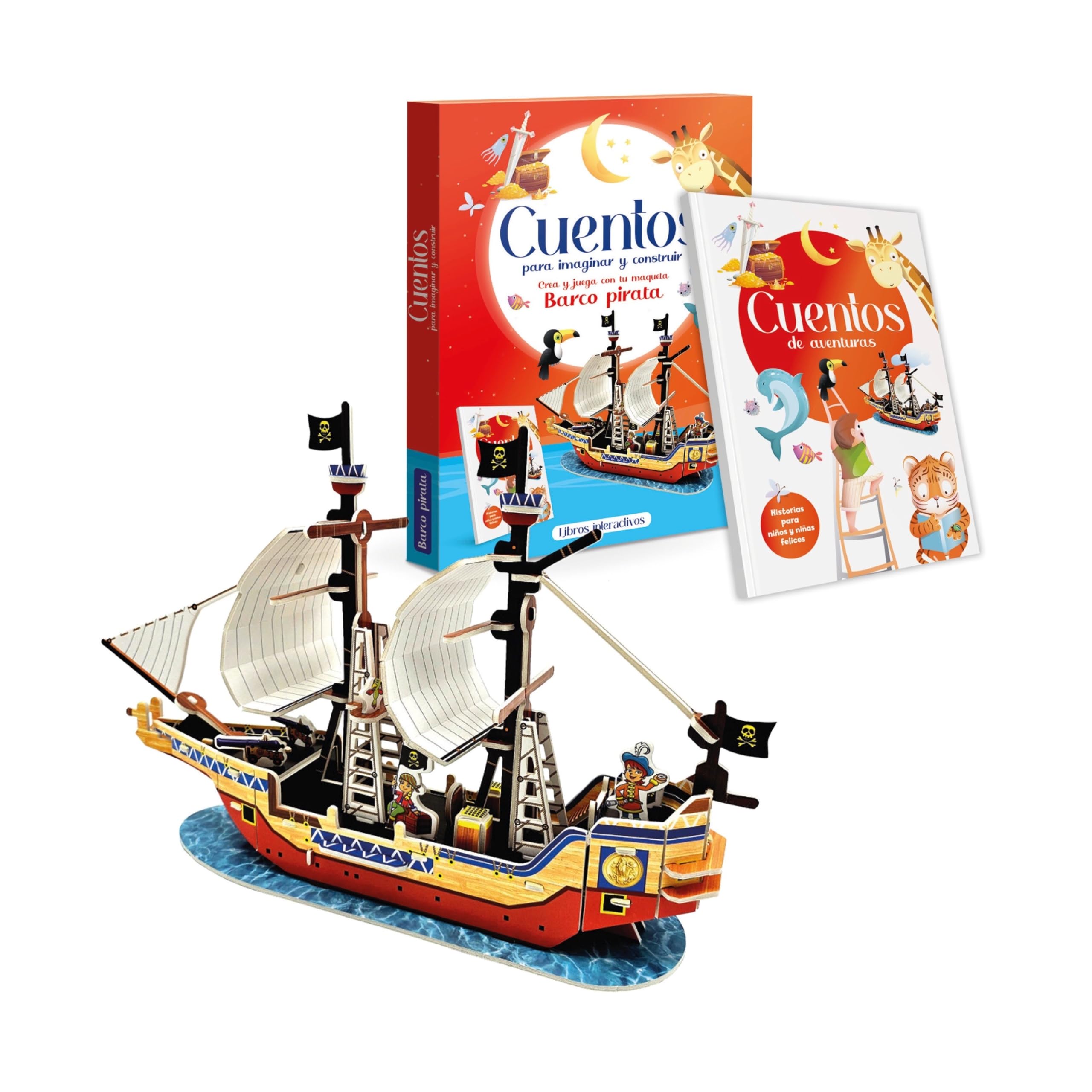 CUENTOS PARA IMAGINAR Y CONSTRUIR 3D- BARCO PIRATA book
