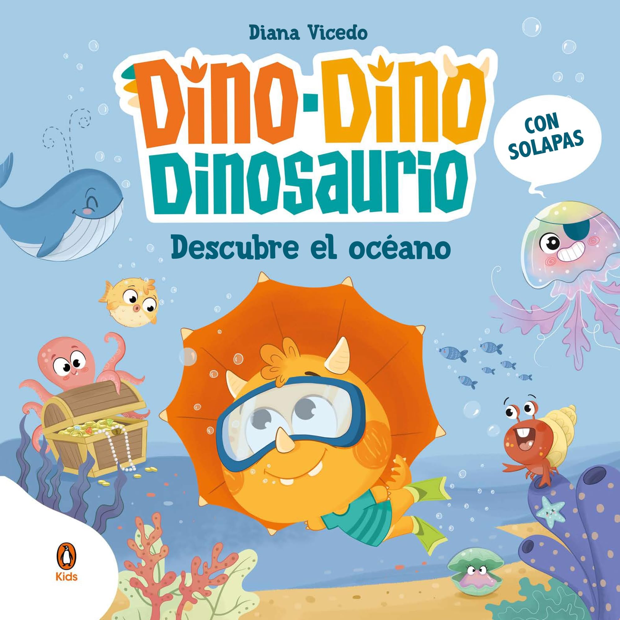 Dino-Dino descubre el océano (Dino-Dino Dinosaurio 5): Libro de cartón con solapas para niños y niñas de 0 a 3 años book
