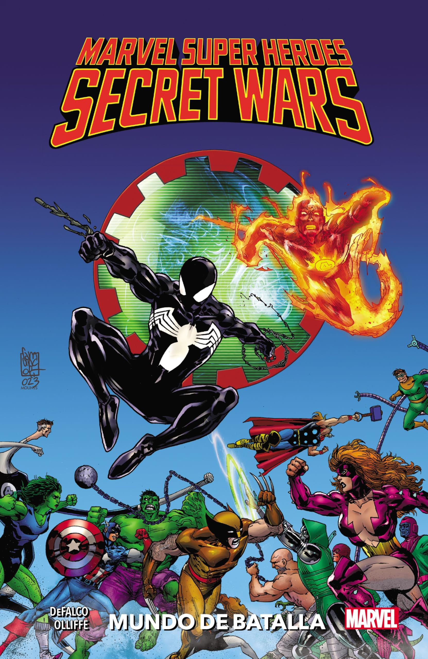 100% Marvel marvel super heroes secret wars. mundo de batalla book