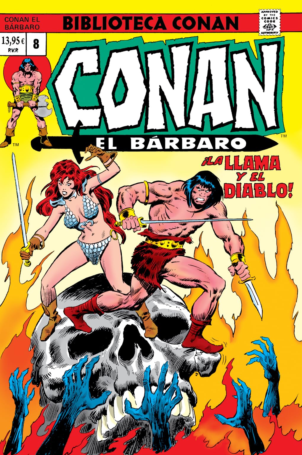 Biblioteca conan el bárbaro 8. 1974: conan the barbarian 42-45, the savage sword of conan #1 usa book