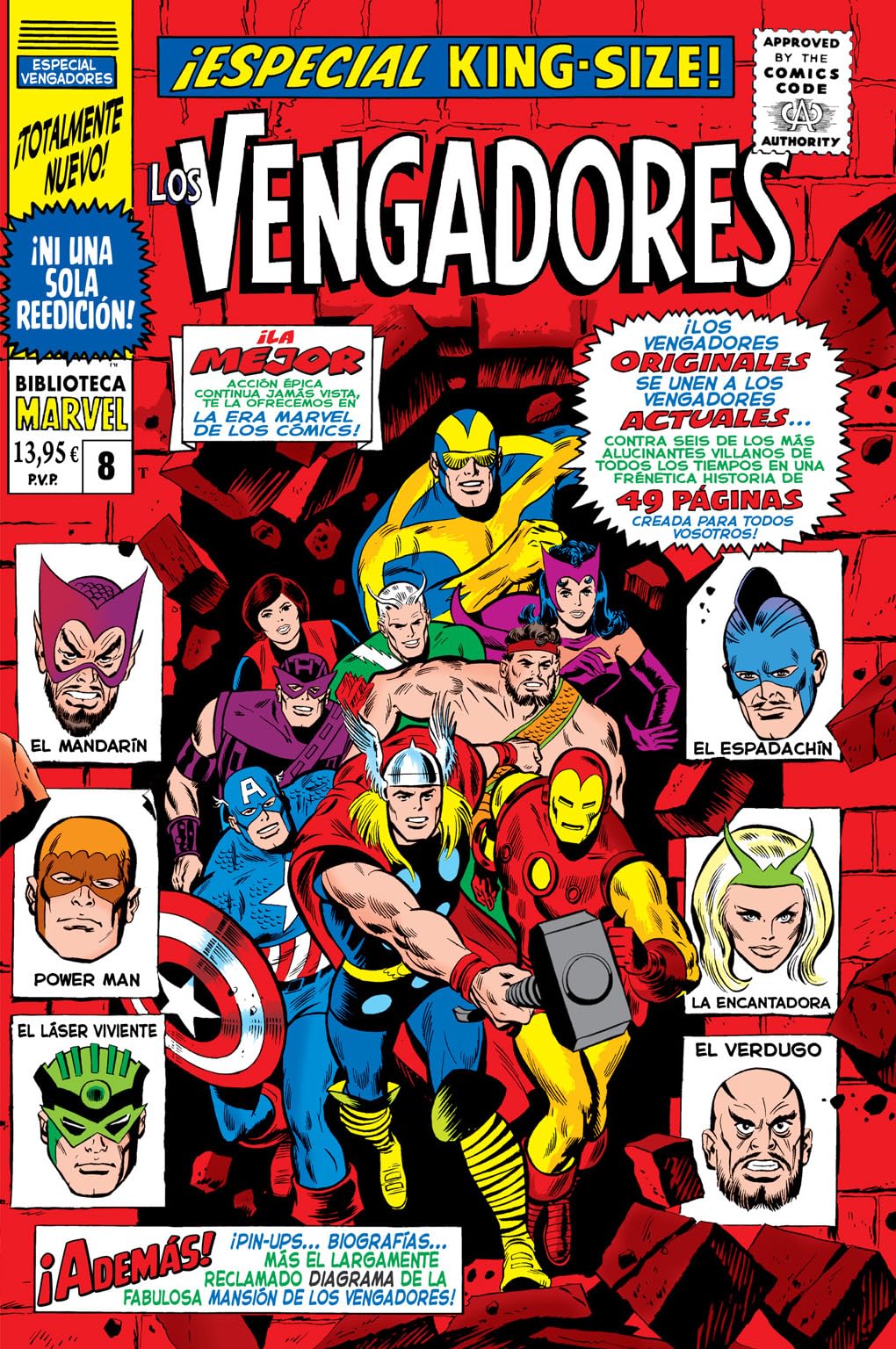 Biblioteca marvel los vengadores 8. 1967: the avengers 43-45, annual 1, not brand echh 5 usa book
