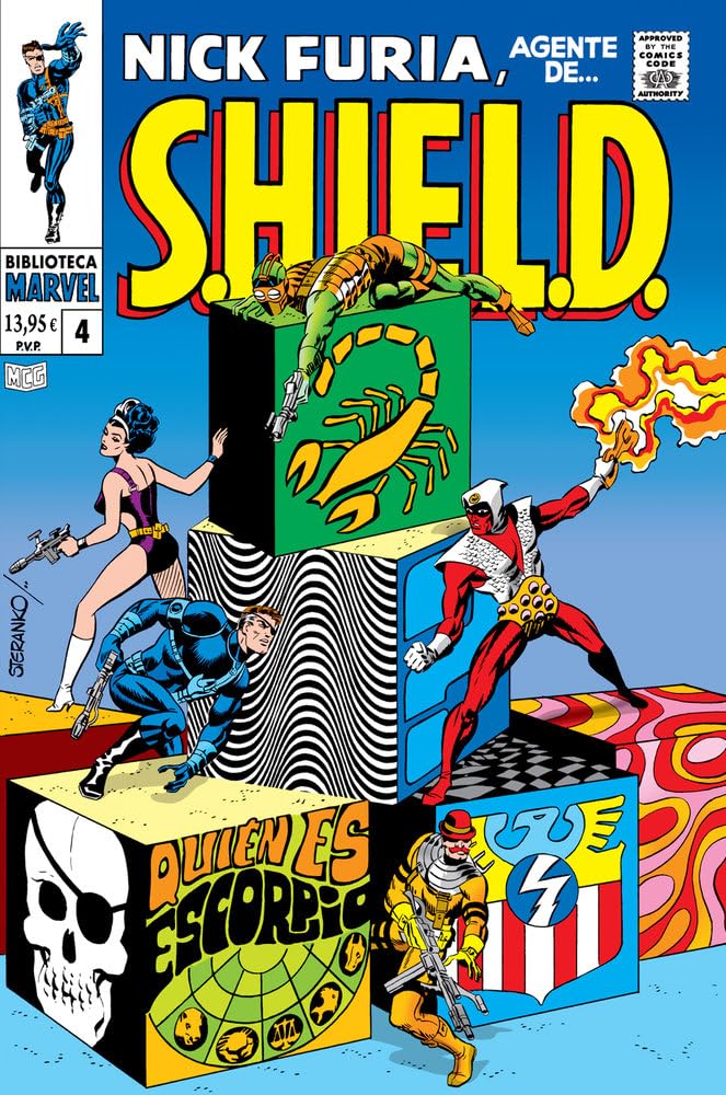 Biblioteca marvel nick furia, agente de s.h.i.e.l.d. 4. 1968. strange tales 164-168, nick fury, agen book