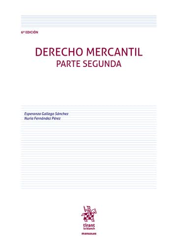Derecho Mercantil. Parte segunda 6ª Edición book