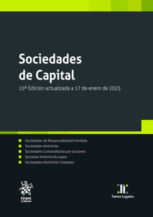 Sociedades de Capital 10Âª Edición actualizada a 17 de enero de 2025 book