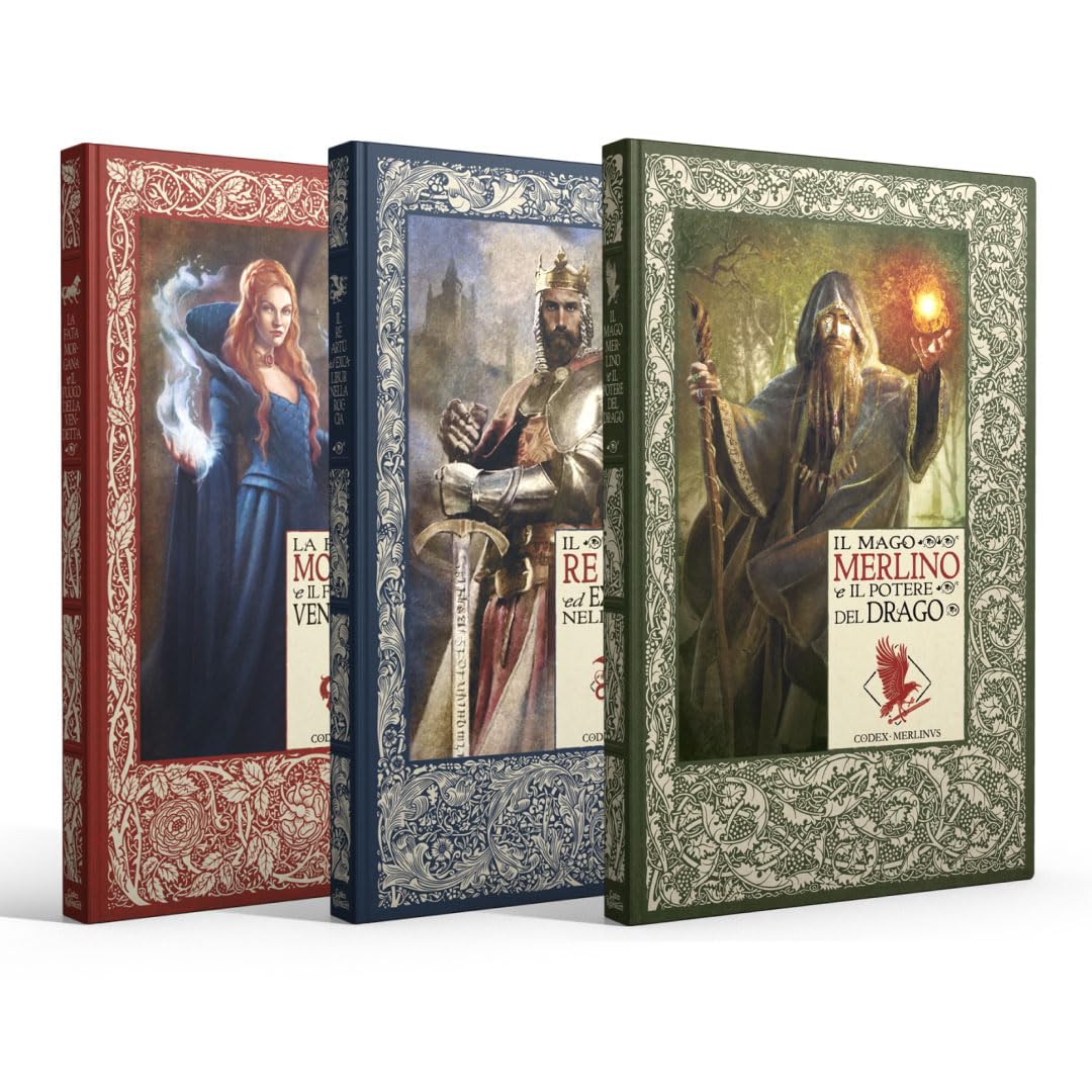 Collezione Le Cronache di Excalibur Pack I. Contiene 3 libri: Il Mago Merlino e il potere del drago, Il Re Artù ed Excalibur nella roccia e La Fata Morgana e il fuoco della vendett book