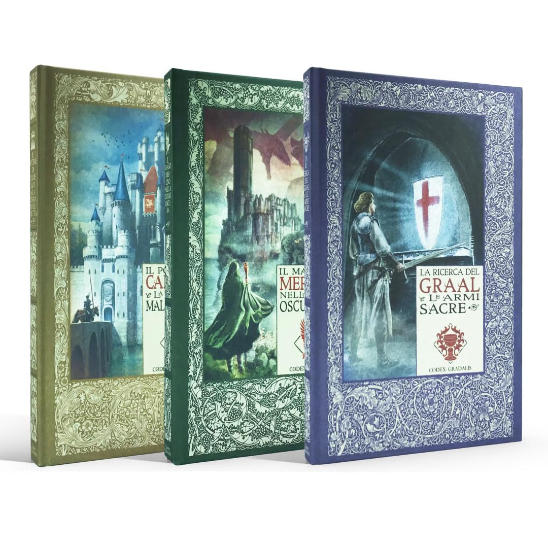 Collezione Le Cronache di Excalibur Pack II. Contiene 3 libri: La Ricerca Del Sacro Graal, Il Mago Merlino Nella Torre Oscura e Il potere di Camelot e la terra maledett book