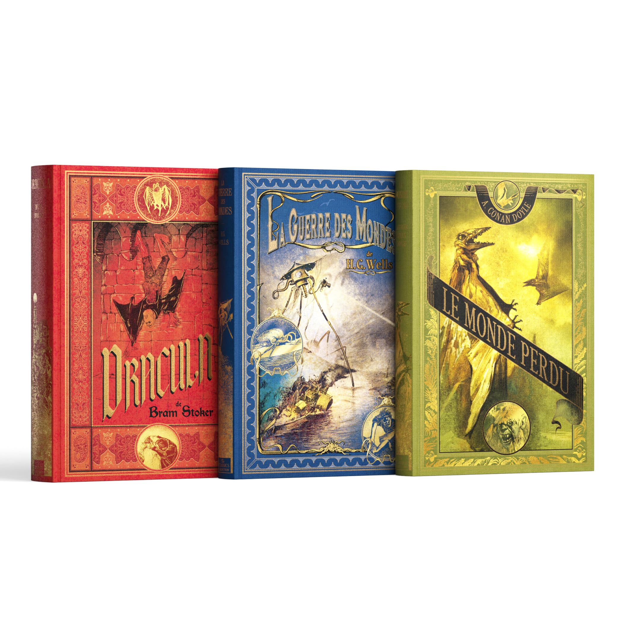 Collection Maîtres du Fantastique - Sélection II - Contient 3 livres :: Dracula, La Guerre des mondes, Le Monde perdu (Bibliothèque RBA) Classics