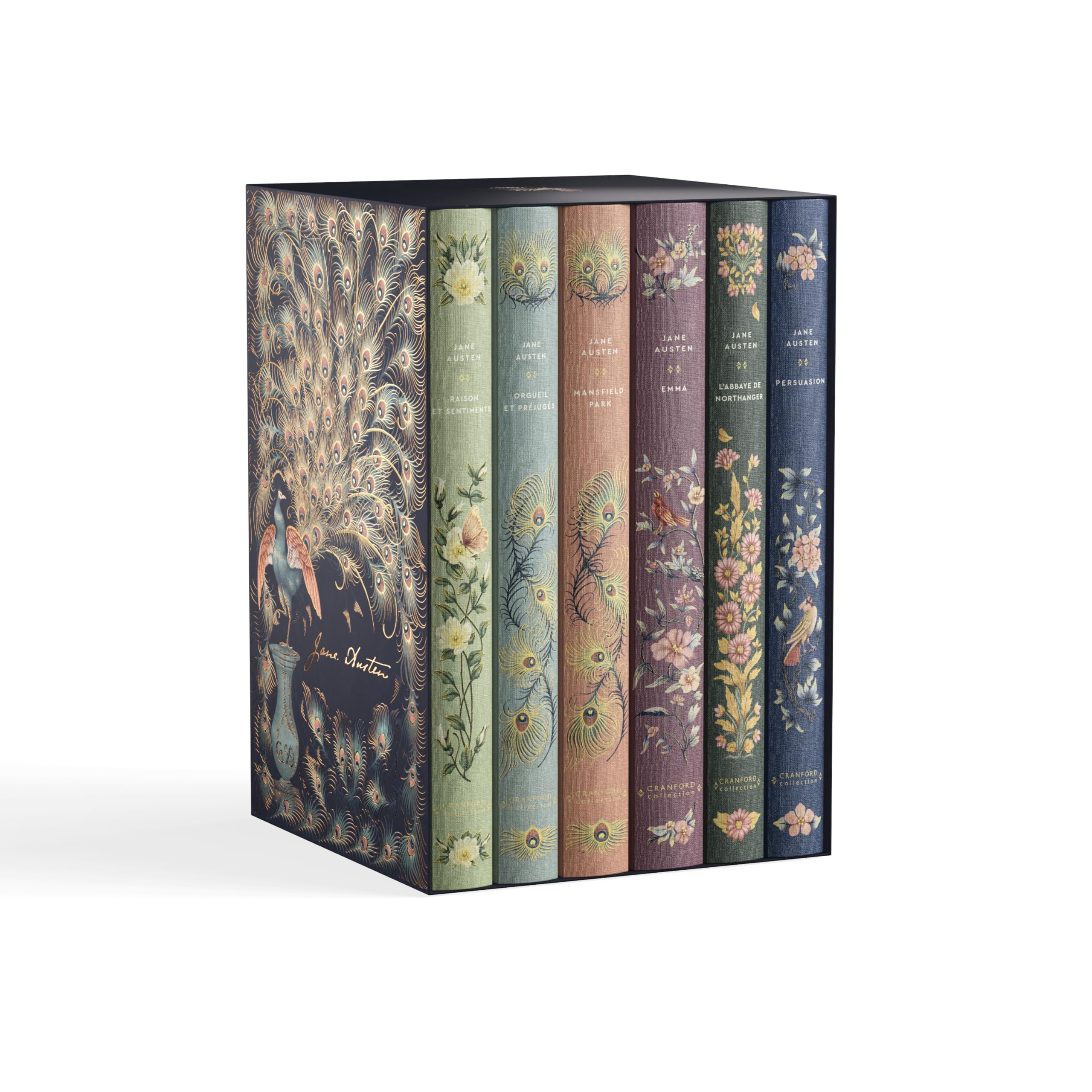 Coffret Jane Austen Édition de luxe 250 anniversaire. Contient 6 livres: Raison et Sentiments, Orgueil et Préjugés, Mansfield Park, Emma, L’Abbaye de Northanger, Persuasion book