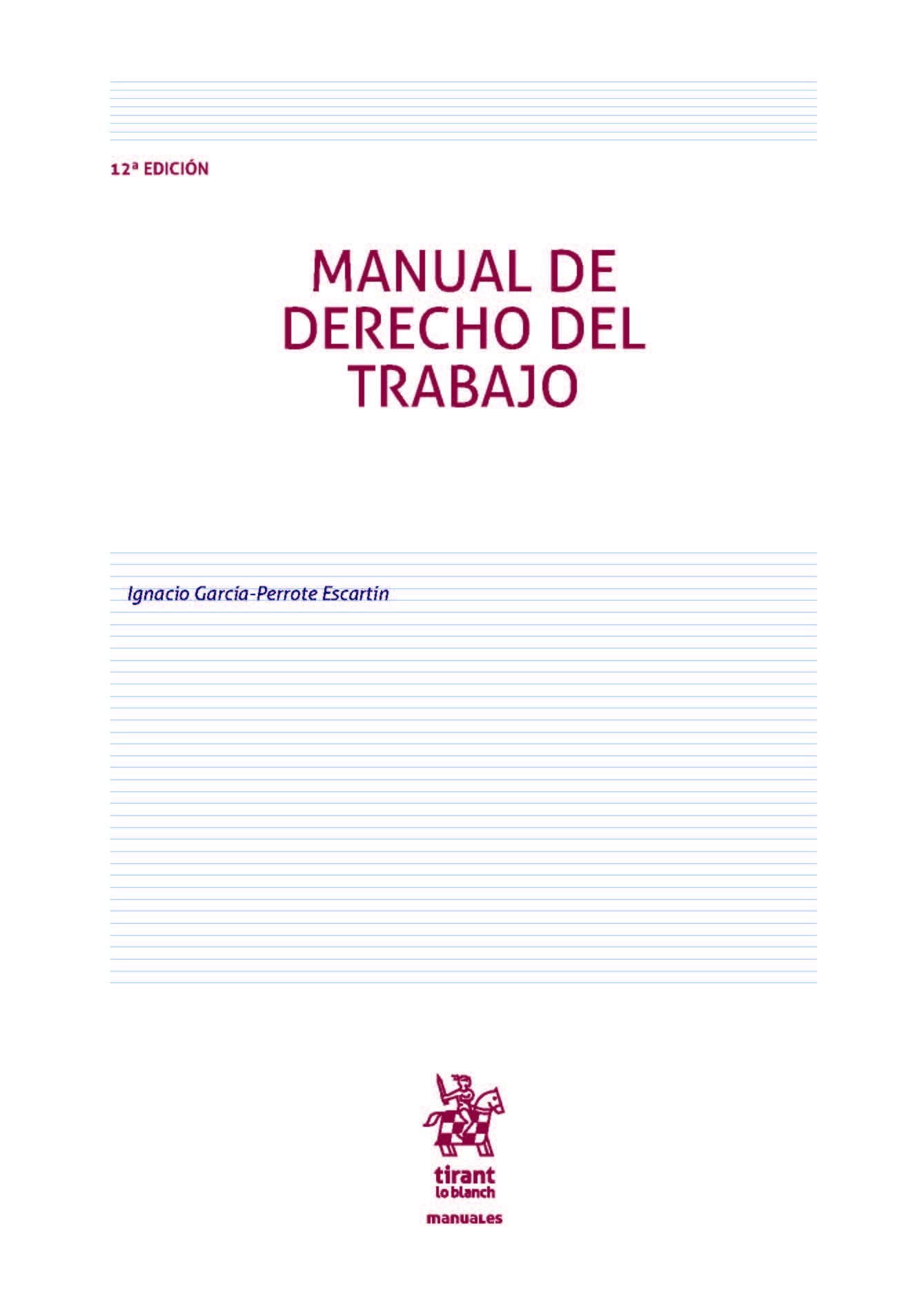 Manual de Derecho del Trabajo 12ª Edición book