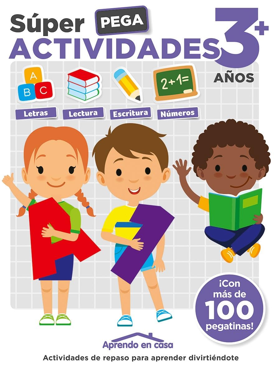 APRENDO EN CASA SÚPER PEGA ACTIVIDADES 3+ Children's books