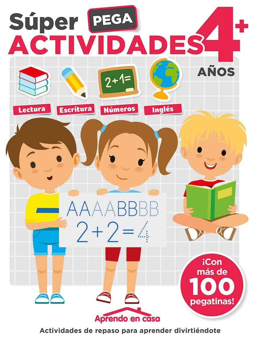 APRENDO EN CASA SÚPER PEGA ACTIVIDADES 4+ Children's books