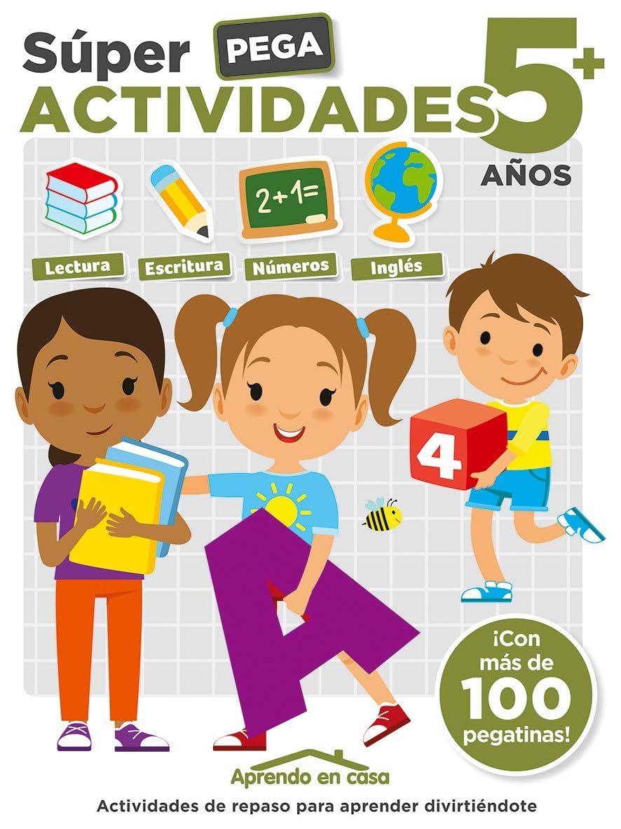 APRENDO EN CASA SÚPER PEGA ACTIVIDADES 5+ Children's books