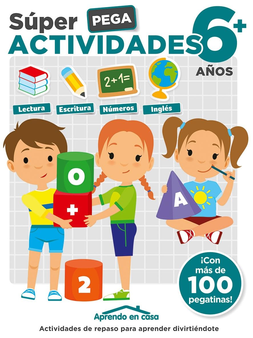 APRENDO EN CASA SÚPER PEGA ACTIVIDADES 6+ Children's books