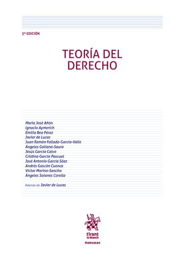 Teoría del Derecho 3ª Edición (Manuales de Filosofía, Introducción y Teoría del Derecho) Law