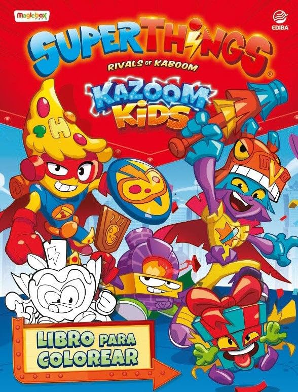 Libro para colorear Superthings Kazoom Kids - España book