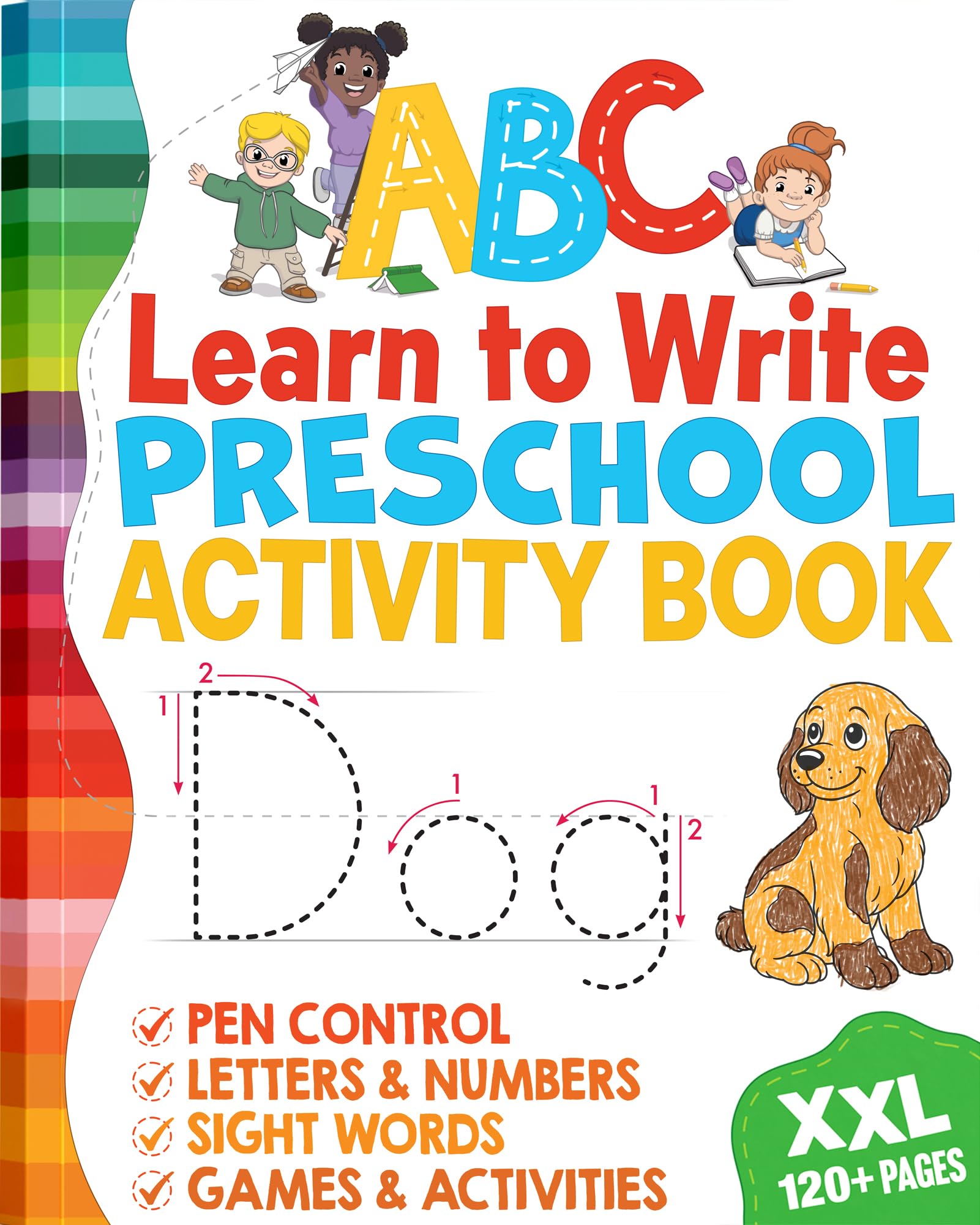 A-B-C Learn to Trace & Write Letters: Preschool Practice Workbook for Kids Ages 3-5 (Preschool Learning Activities, Band 3) Study Guides