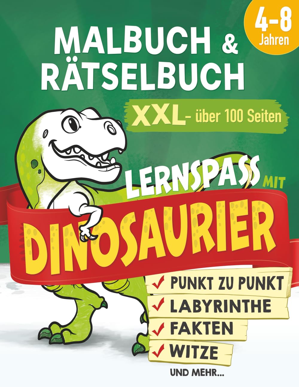 Lernspaß mit Dinosaurier Malbuch & Rätselbuch für Kinder von 4-8 Jahren: 100+ Ausmalbilder, Punkt zu Punkt, Fehlersuche, Labyrinthe, Dino-Fakten & Witze. Geschenk für Jungen & Mädchen. Business & Technology