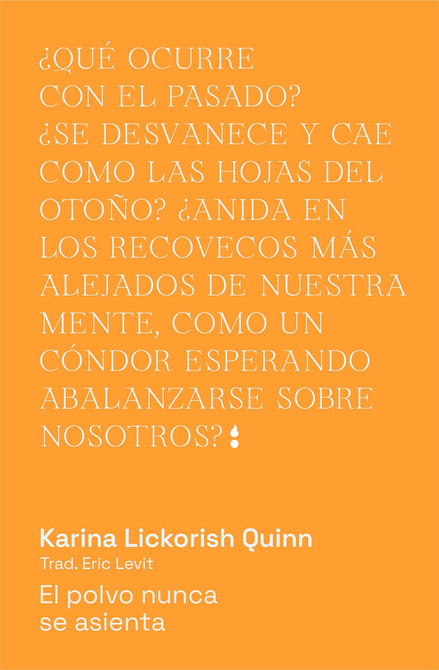 El polvo nunca se asienta Contemporary literature