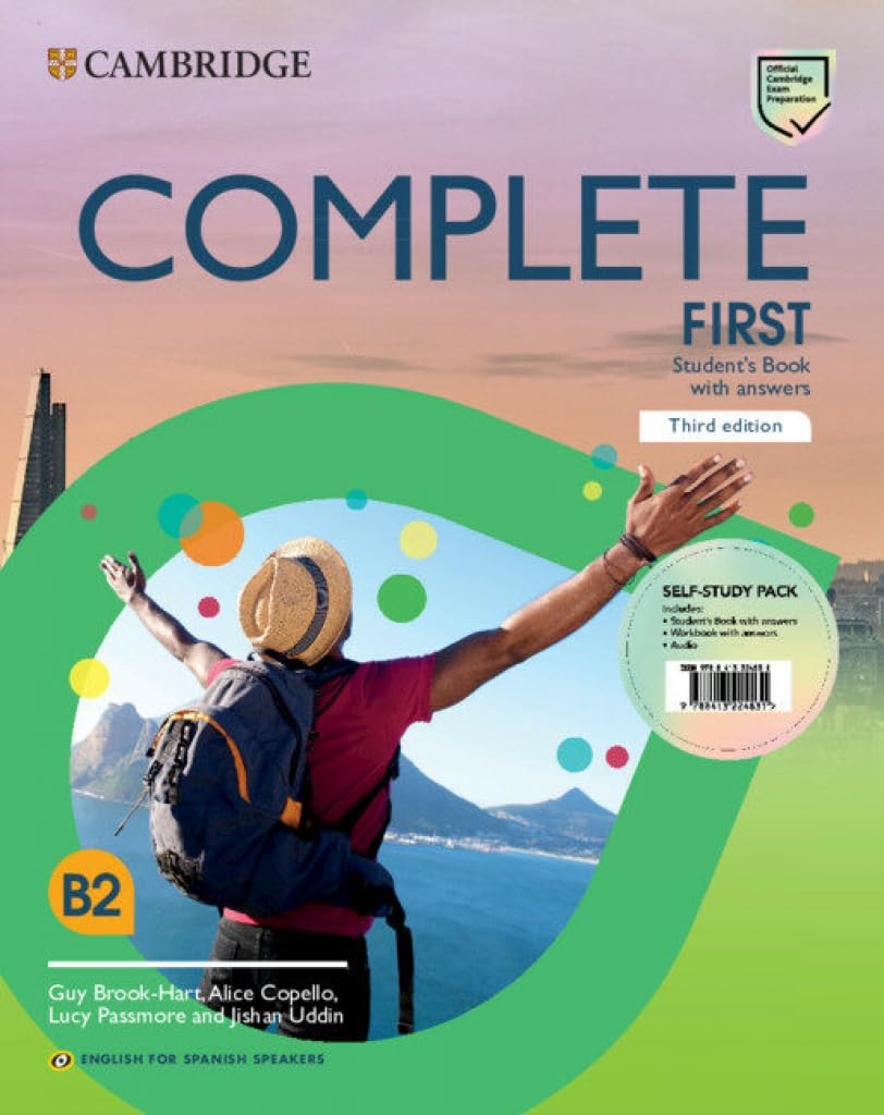 Complete First Self-study pack (Students Book with answers and Workbook with answers and Class Audio) English for Spanish Speakers Foreign Languages ​​& Dictionaries