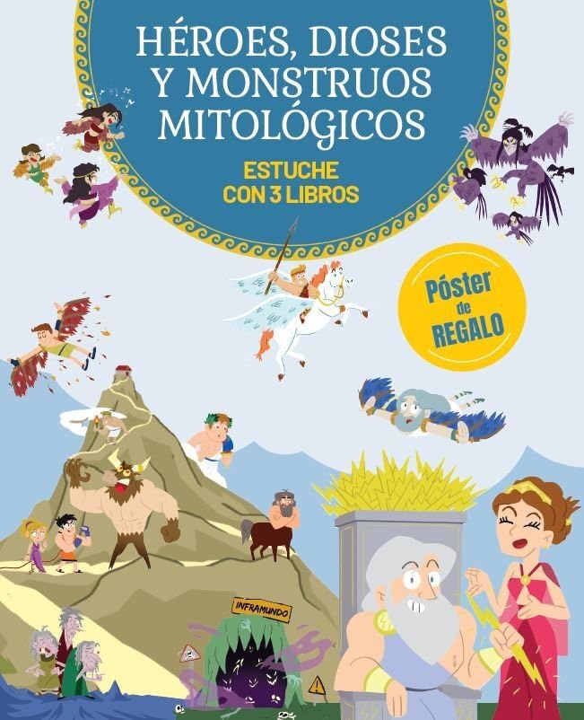 Héroes, dioses y monstruos mitológicos: Estuche con tres libros | Descubre el maravilloso mundo de la mitología clásica, en una colección de divertidos libros infantiles. (Mitología para niños) Non-fiction