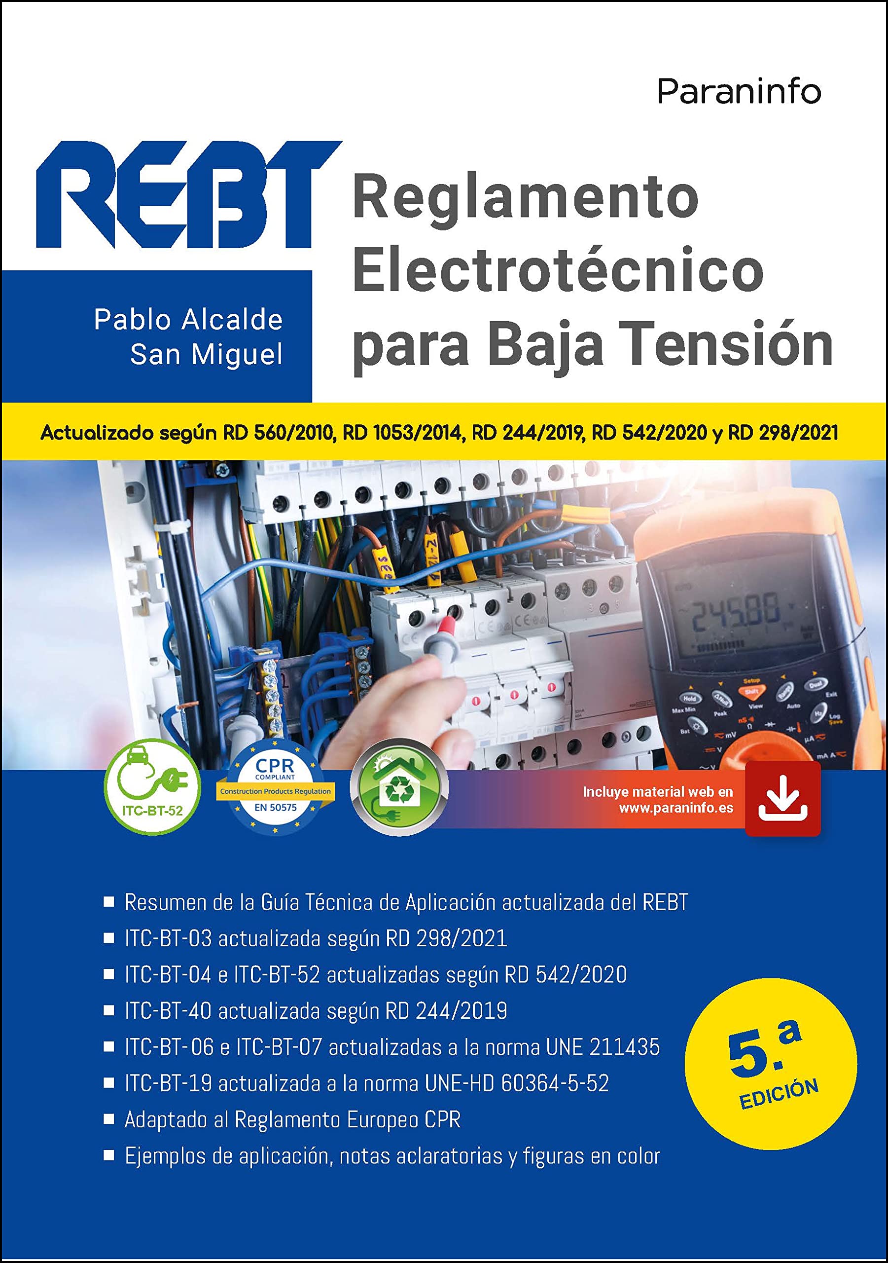Reglamento electrotécnico para Baja Tensión 5.ª edición (Electricidad y Electrónica) Law