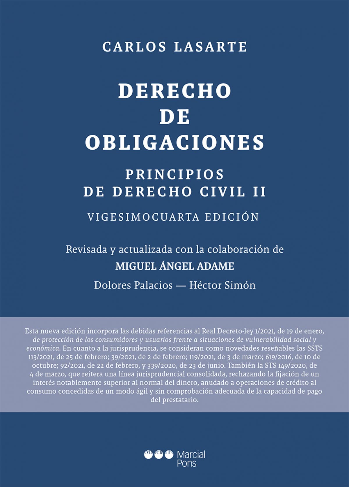 Principios de Derecho civil: Tomo II: Derecho de obligaciones (Manuales universitarios) Law