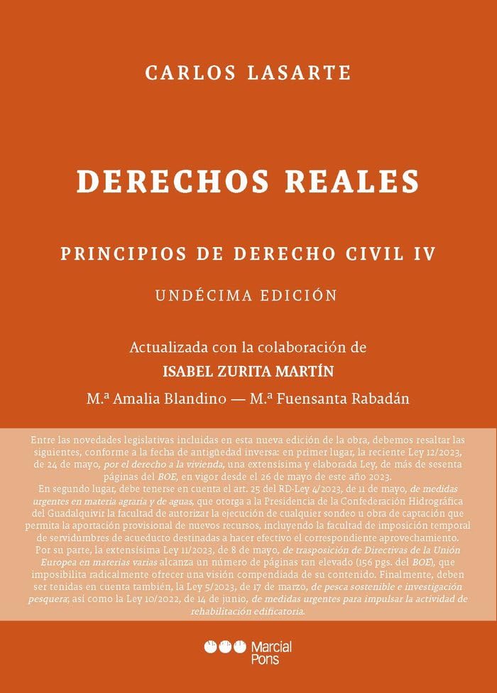 Principios de Derecho civil T.IV: Tomo IV: Derechos reales 11ª ED. (Manuales Universitarios) Law