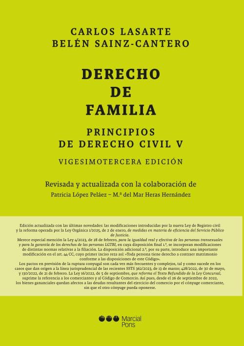 Principios de Derecho Civil. Tomo V. Derecho de familia. 23.ª ed. book