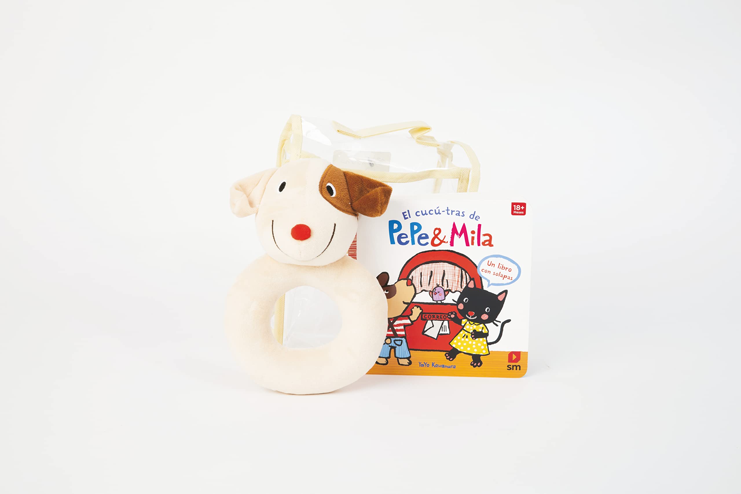 Pack sonajero Cucú-tras Pepe y Mila book