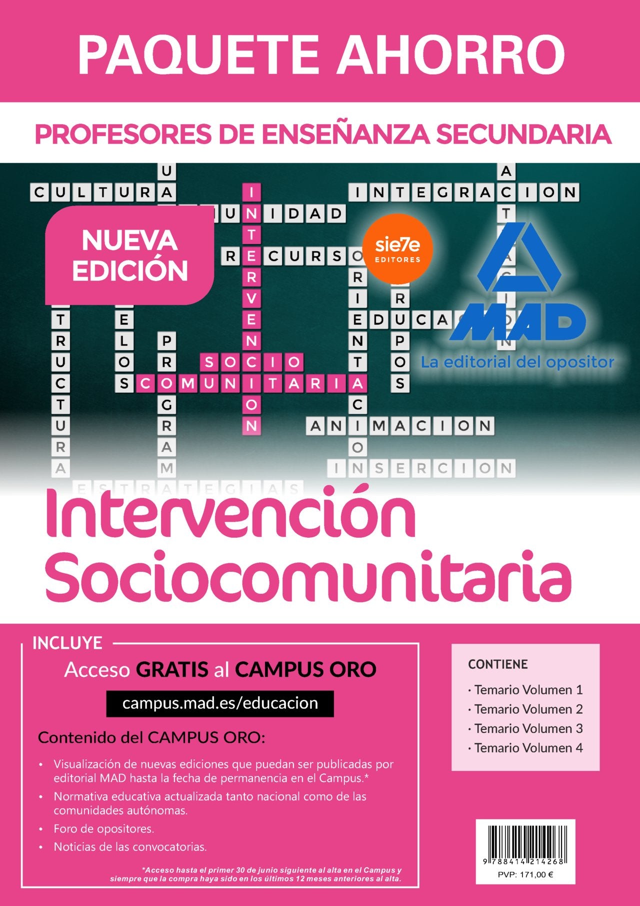 Paquete Ahorro Intervención Sociocomunitaria Cuerpo de Profesores de Enseñanza Secundaria Books