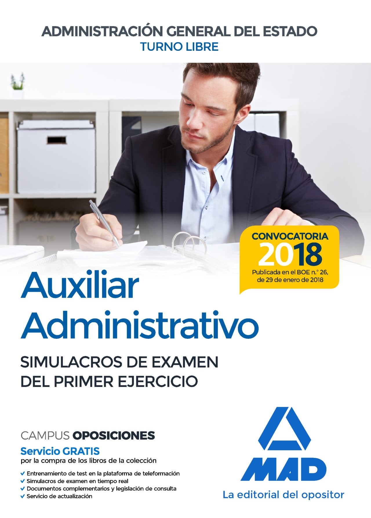 Auxiliar Administrativo : Administración General del Estado, turno libre. Simulacros de examen del primer ejercicio Books