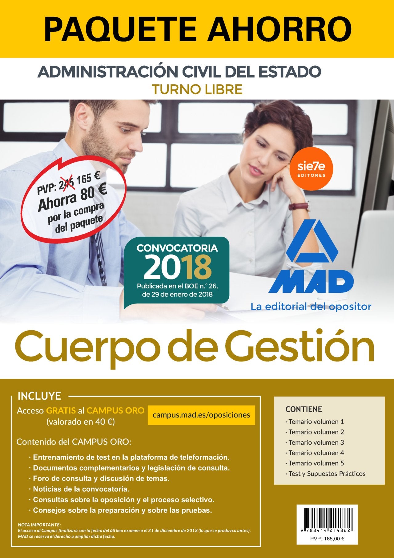 Cuerpo de Gestión del Estado : Administración Civil del Estado. Turno libre Education & Training