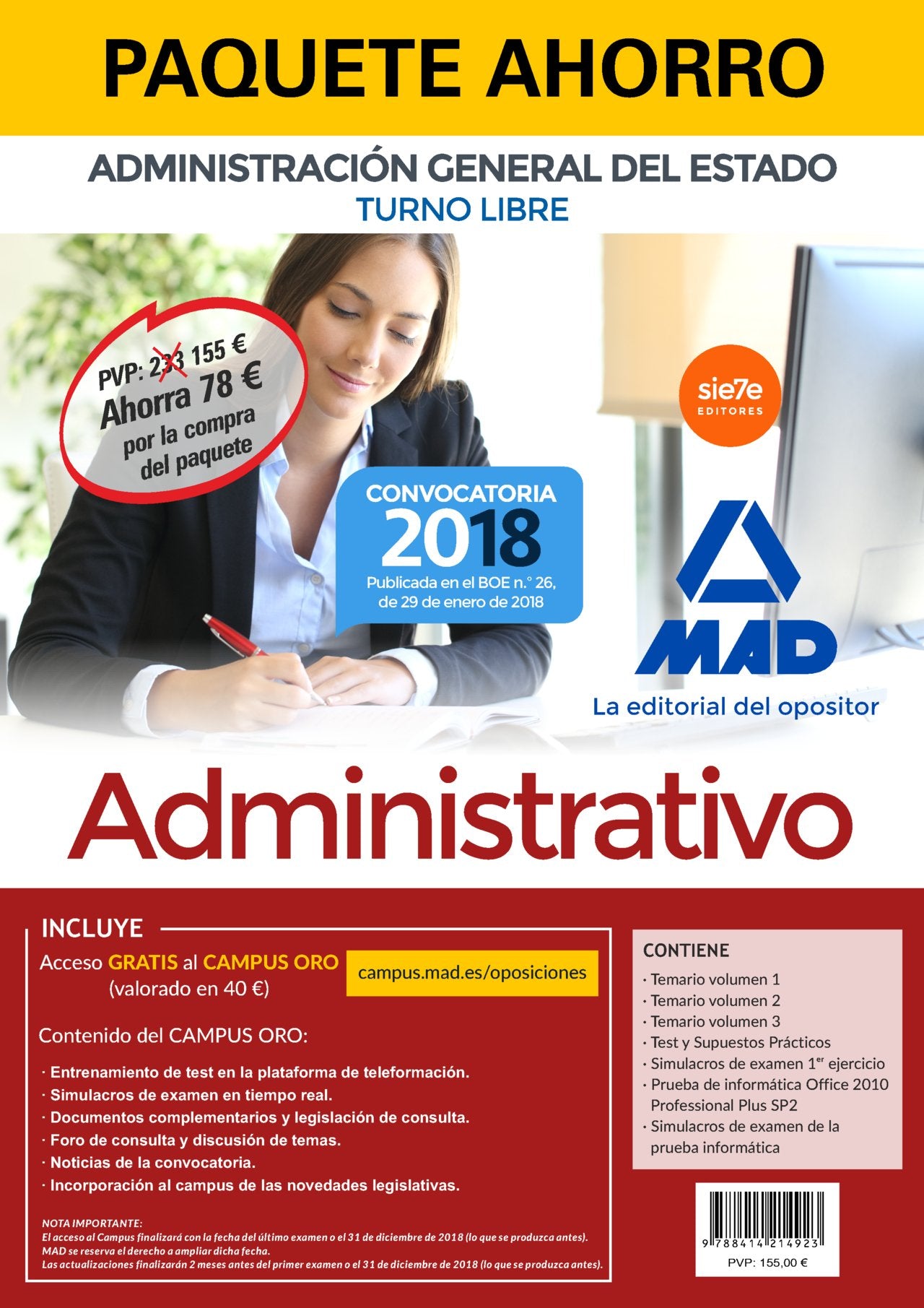 Administrativo : Administración General del Estado. Turno libre Education & Training