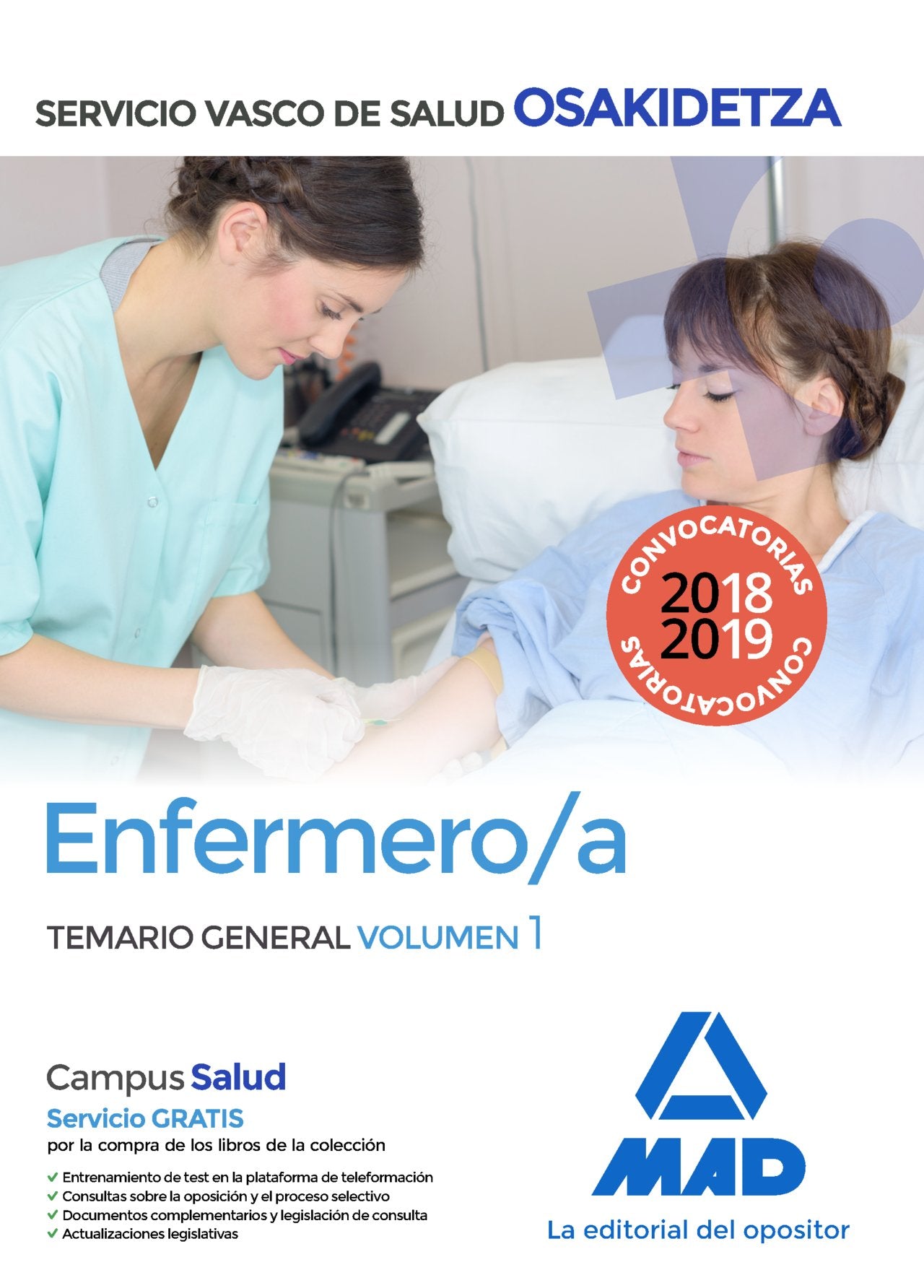 Enfermera/o de Osakidetza-Servicio Vasco de Salud. Temario General Volumen 1 Books