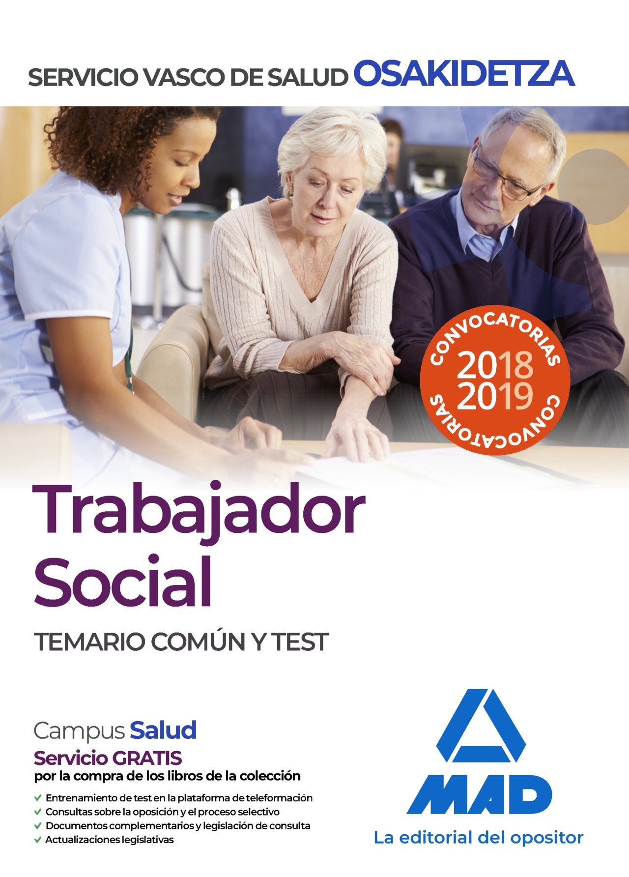 Trabajador Social de Osakidetza-Servicio Vasco de Salud. Temario común y test Books