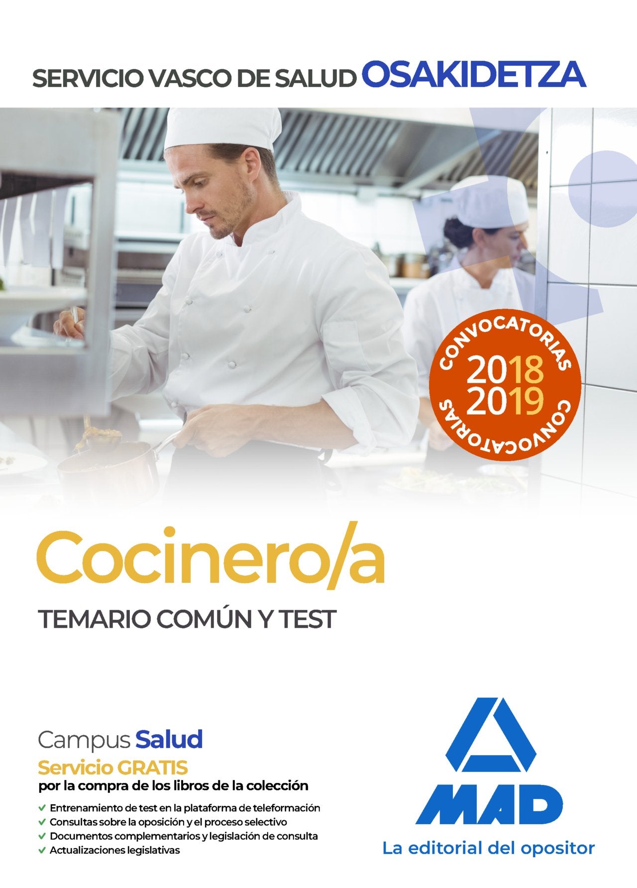 Cocinero/a de Osakidetza-Servicio Vasco de Salud. Temario común y test Books