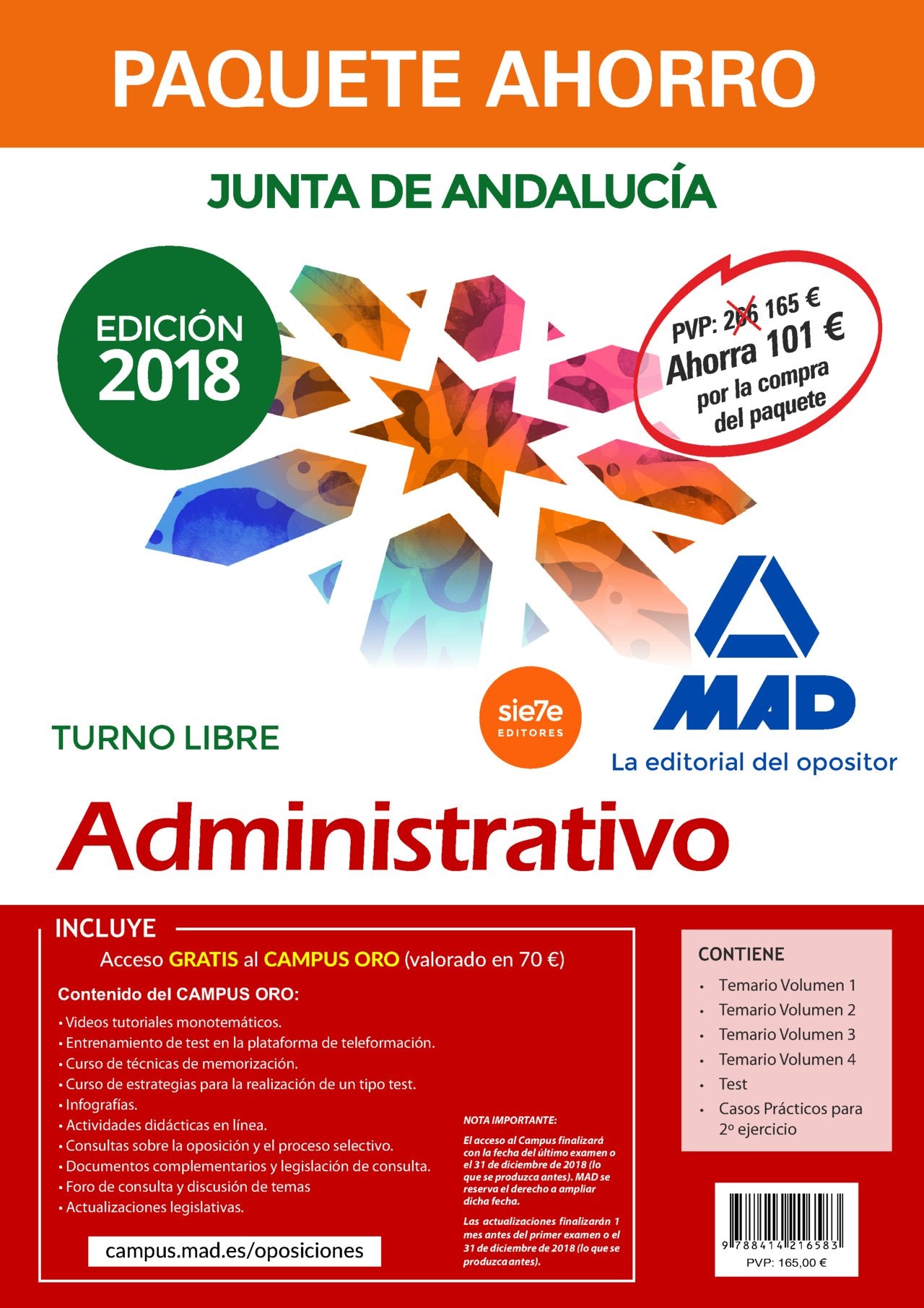 Administrativo : Junta de Andalucía, turno libre Education & Training
