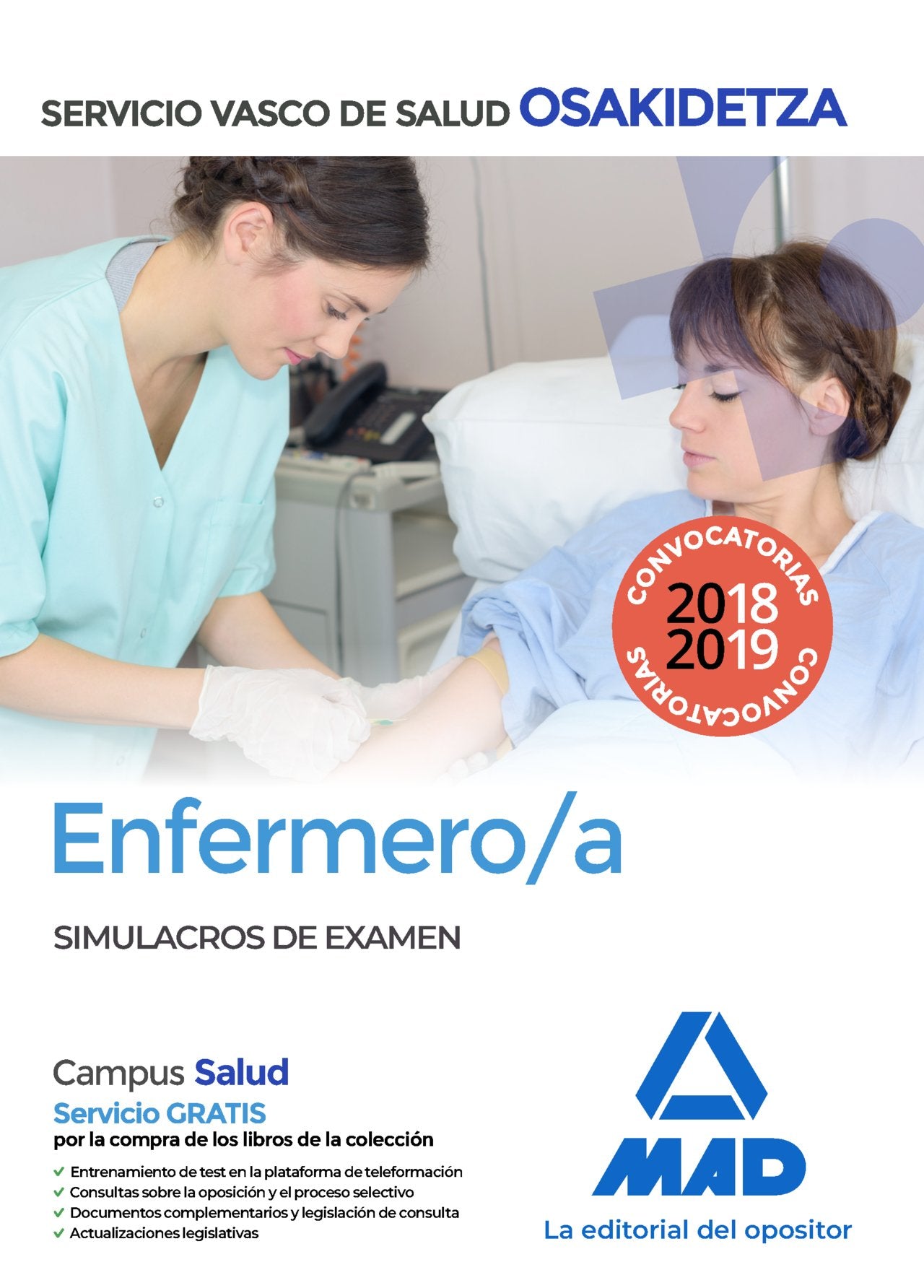 Enfermera/o de Osakidetza-Servicio Vasco de Salud. Simulacros de examen book