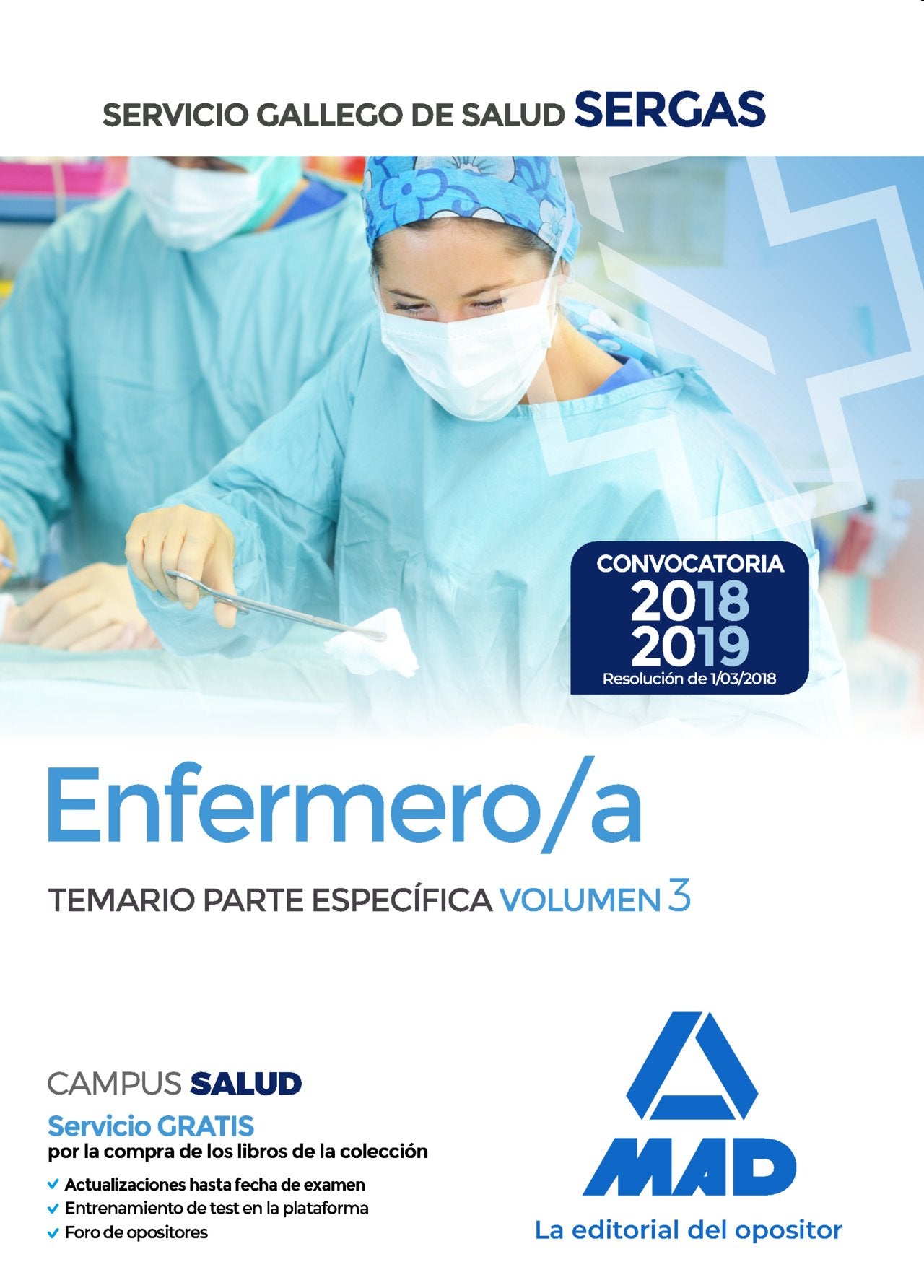 Enfermero/a del Servicio Gallego de Salud. Temario parte especifica volumen 3 Books