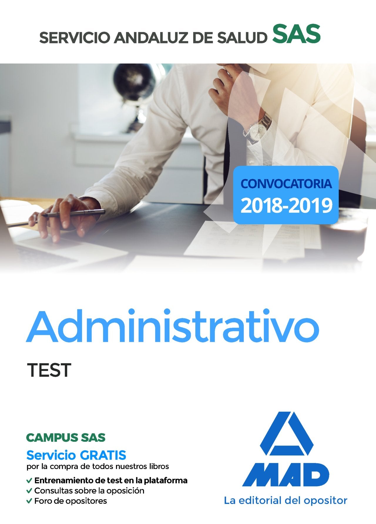Administrativo : Servicio Andaluz de Salud. Test Education & Training