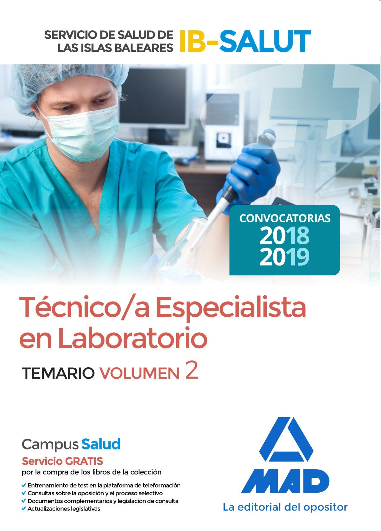 Técnico/a Especialista de Laboratorio del Servicio de Salud de las Illes Balears (IB-SALUT).Temario volumen 2 Books