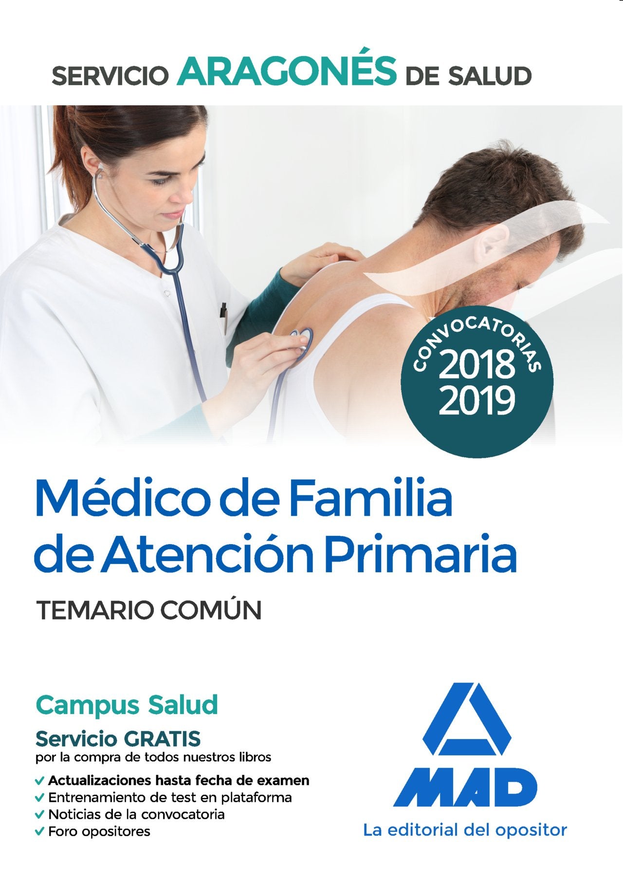 Médico de Familia de Atención Primaria del Servicio Aragonés de Salud. Temario común Books