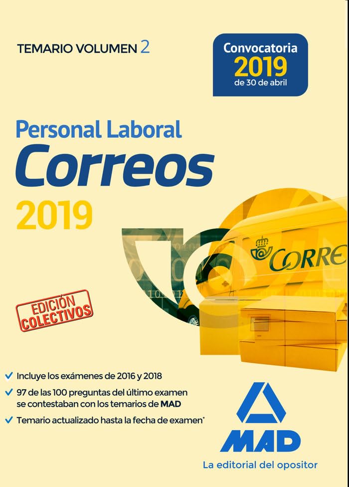 Personal Laboral de Correos y Telégrafos. Temario Volumen 2 Edición Colectivos (Personal Laboral de Correos y Telégrafos. EDICION COLECTIVOS) Books