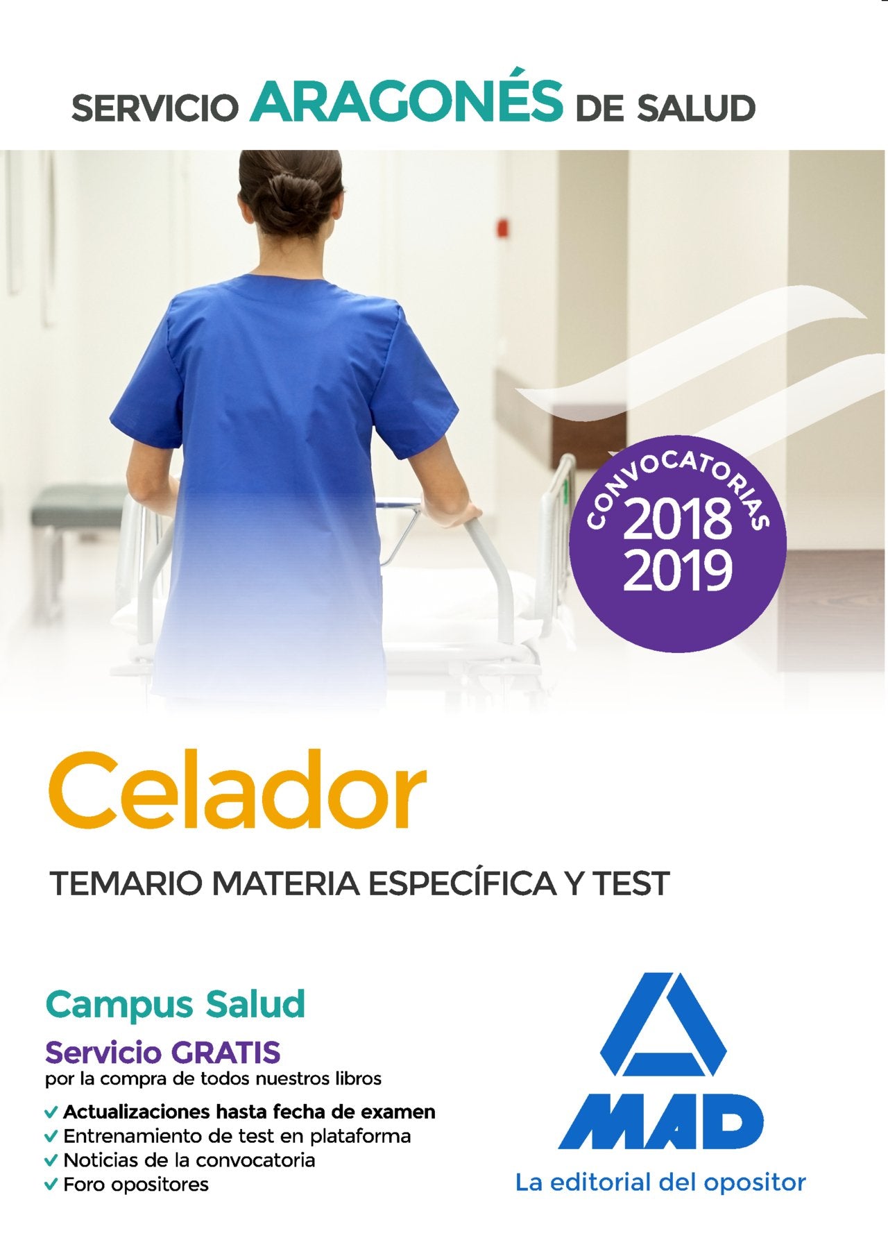 Celador del Servicio Aragonés de Salud (SALUD-Aragón). Temario Materia Específica y test Books