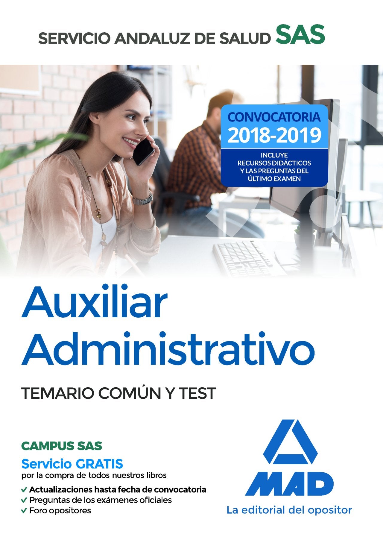 Auxiliar Administrativo : Servicio Andaluz de Salud. Temario común y test Education & Training
