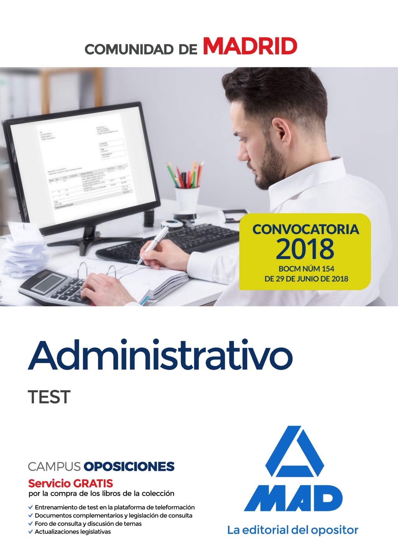 Administrativo de la Comunidad de Madrid. Test Books