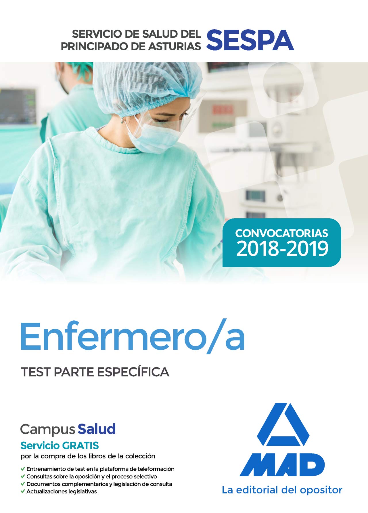 Enfermero/a del Servicio de Salud del Principado de Asturias (SESPA). Test Parte Específica Books