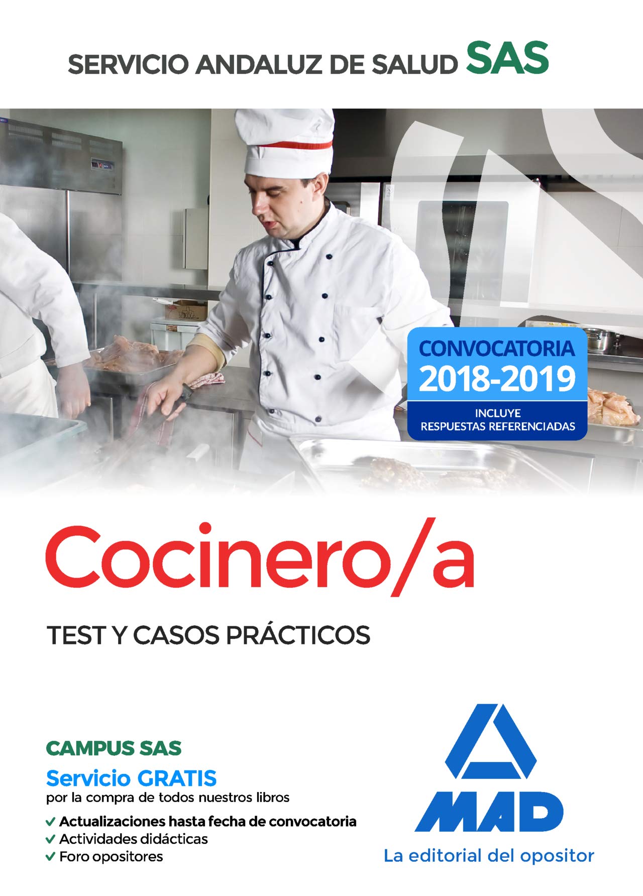 Cocinero-a : Servicio Andaluz de Salud. Test y casos prácticos Education & Training