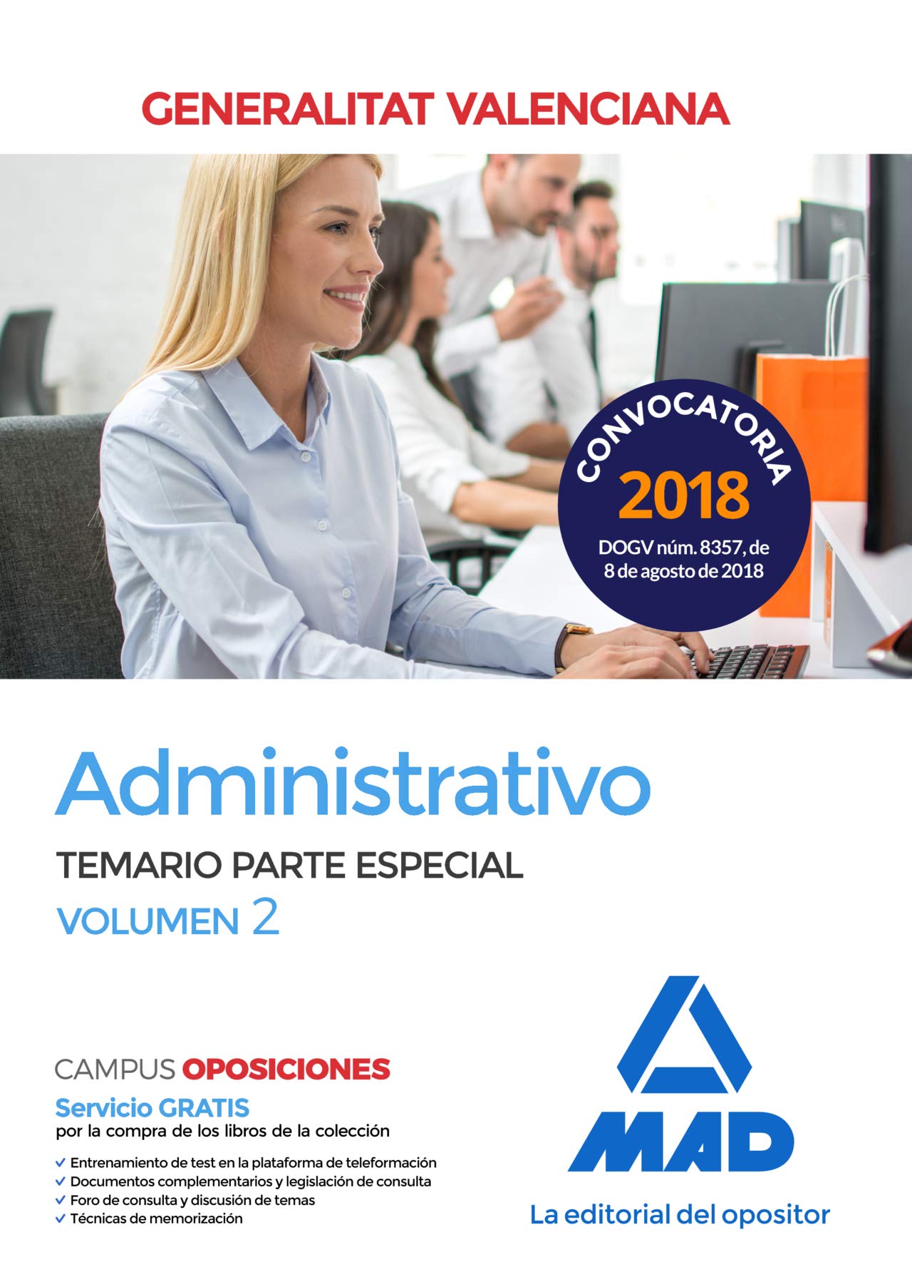 Administrativo de la Generalitat Valenciana. Temario Parte Especial volumen 2 Books